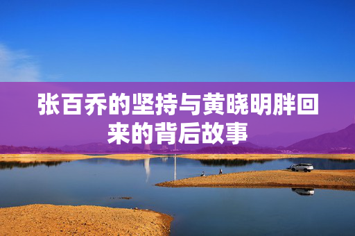张百乔的坚持与黄晓明胖回来的背后故事